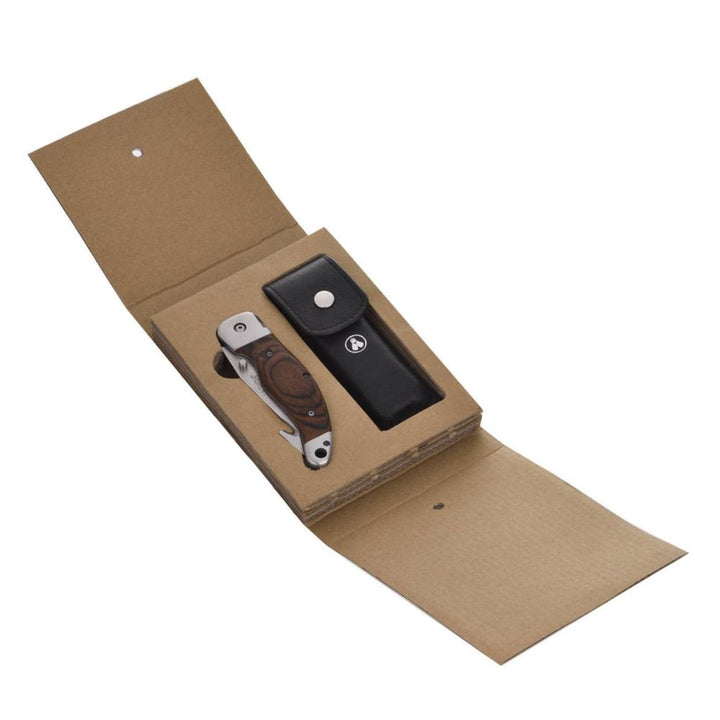LAGUIOLE HERITAGE Hunting Pocket Knife with Black Leather Case - Pocket Knife from LAGUIOLE HERITAGE at The Prince Webshop