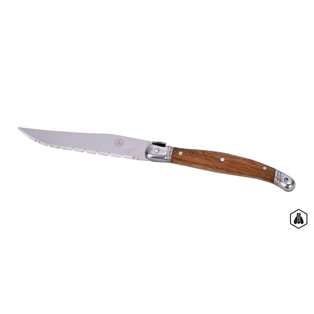Laguiole 6 Steak Knive med Valnød-skaft - Gave Ide fra Laguiole hos The Prince Webshop