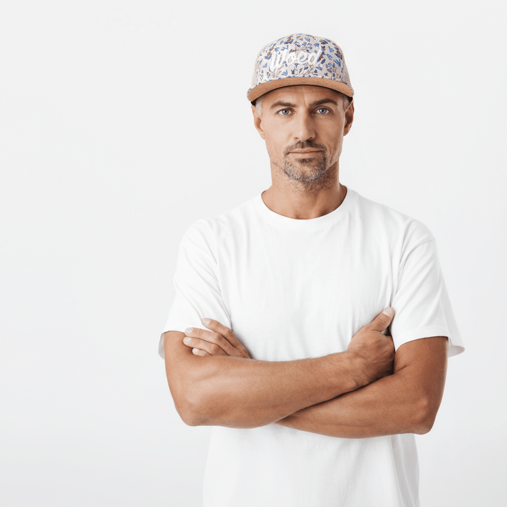 WOED trucker cap i champagne med korkskærm - Baseball Cap fra Woed hos The Prince Webshop