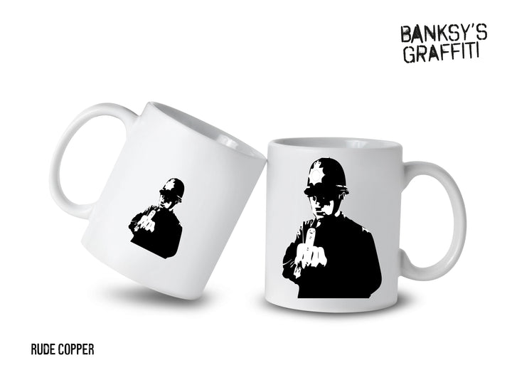 Banksy Ceramic Mug 325ml - Rude Copper - Krus fra Banksy's Grafitti hos The Prince Webshop