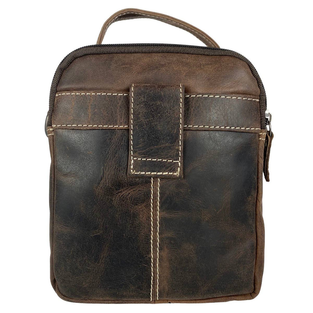 Arrigo Leather Crossbody Shoulder Bag & Belt Bag - Brun - Taske fra Arrigo hos The Prince Webshop