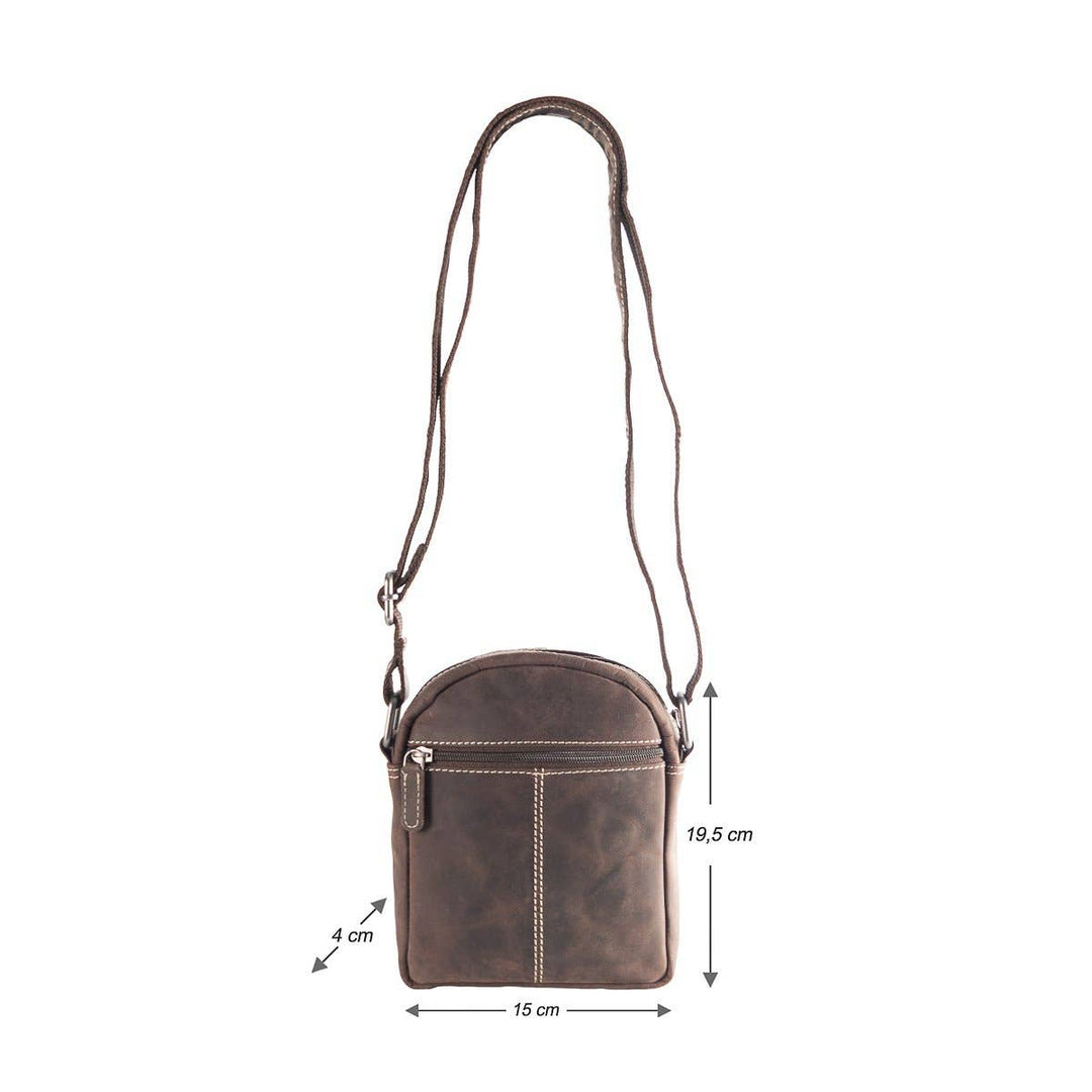 Arrigo Shoulder & Crossbody Bag - Buffalo Leather - Brown - Bag from Arrigo at The Prince Webshop