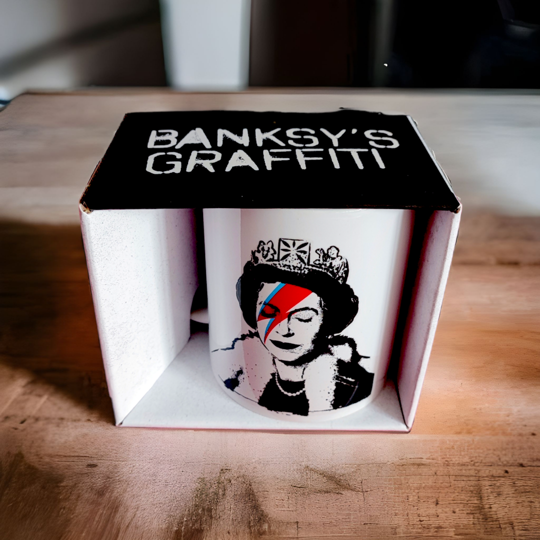 Banksy Ceramic Mug 325ml - Lizzy Stardust - Mug from URBAN.ITY at The Prince Webshop