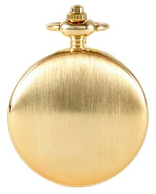 Gold Brushed Quartz Full Hunter Pocket Watch - Watch from the David Aster Collection at The Prince Webshop