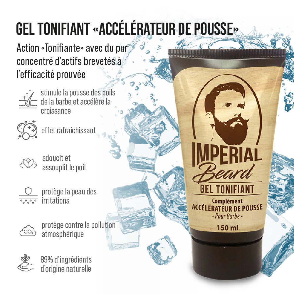Imperial Beard Skæg Vækst Accelerator Toning Gel - 150 ml - Beard Vax fra Imperial Beard hos The Prince Webshop