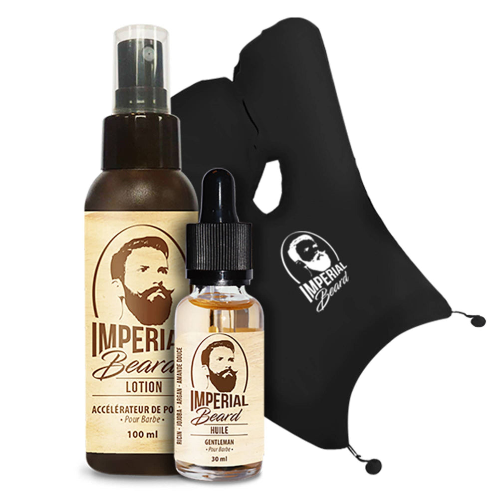 Imperial Beard Skæg Plejesæt + Barberkappe - Beard Set fra Imperial Beard hos The Prince Webshop