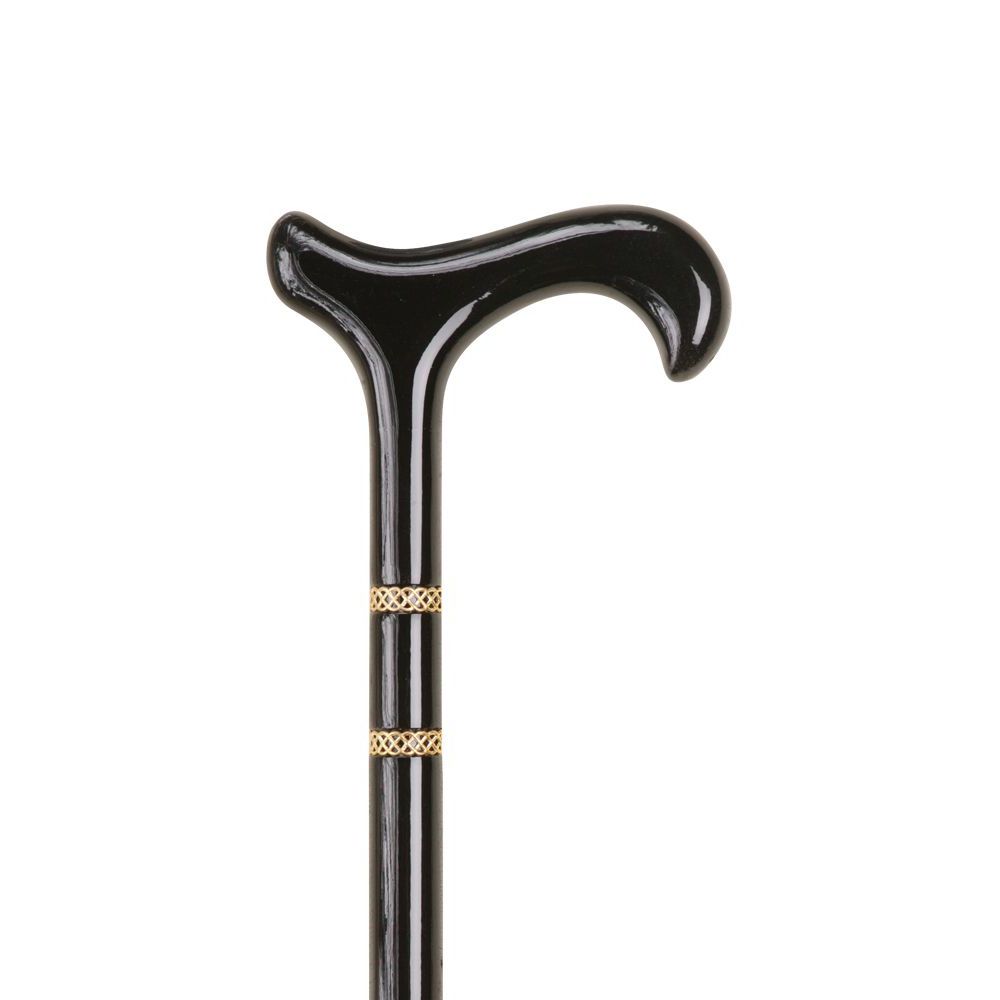 Elegant Spadserestok - Black Bijoux Derby Handle Dress Cane - Spaderestok fra Charles Buyers & Co Ltd hos The Prince Webshop