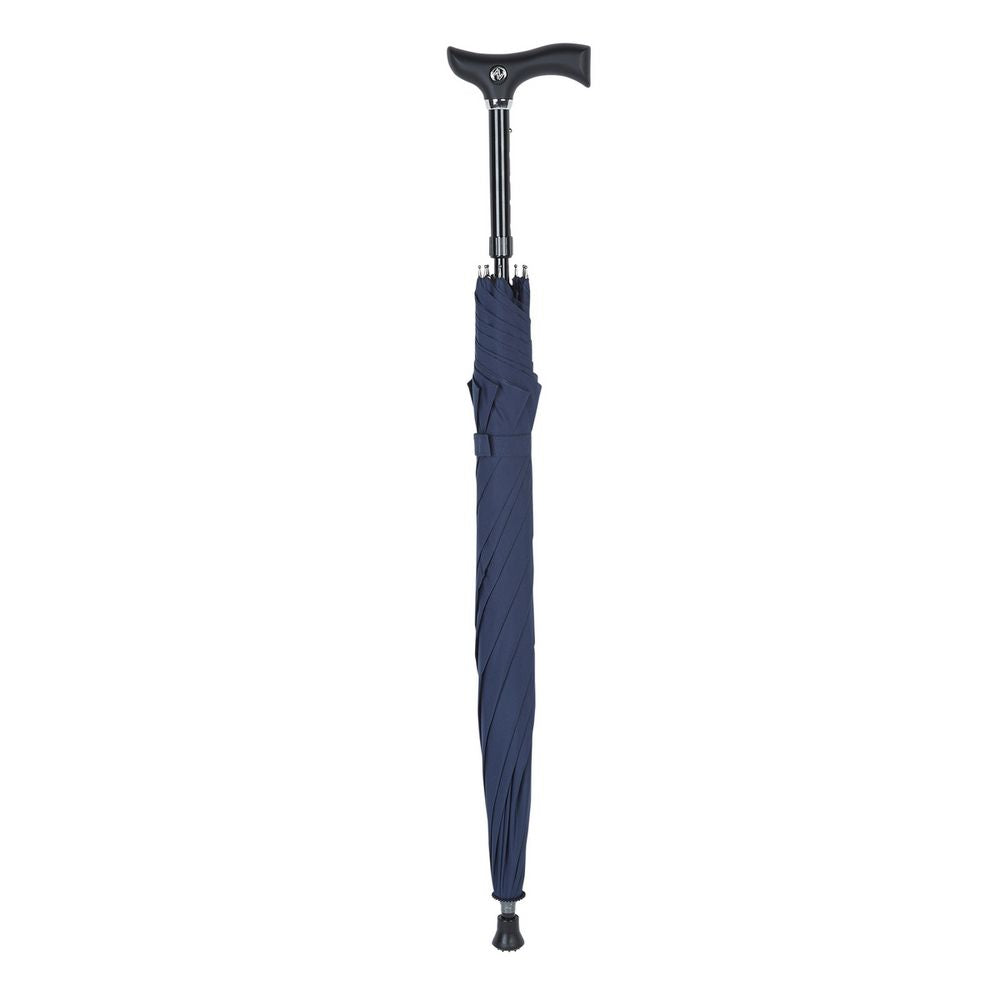 Navy Walking Stick Umbrella - Paraply Stok Combi - Paraply fra Charles Buyers & Co Ltd hos The Prince Webshop