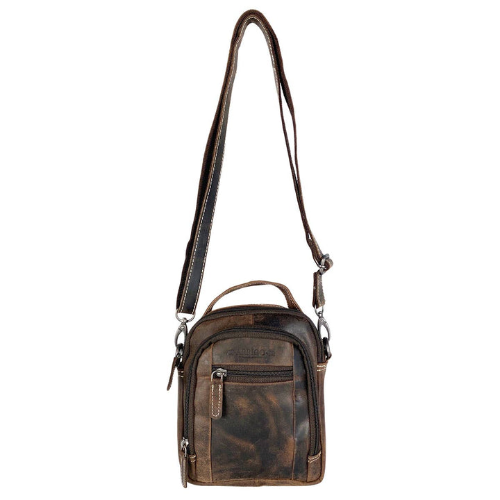 Arrigo Leather Crossbody Shoulder Bag & Belt Bag - Brun - Taske fra Arrigo hos The Prince Webshop