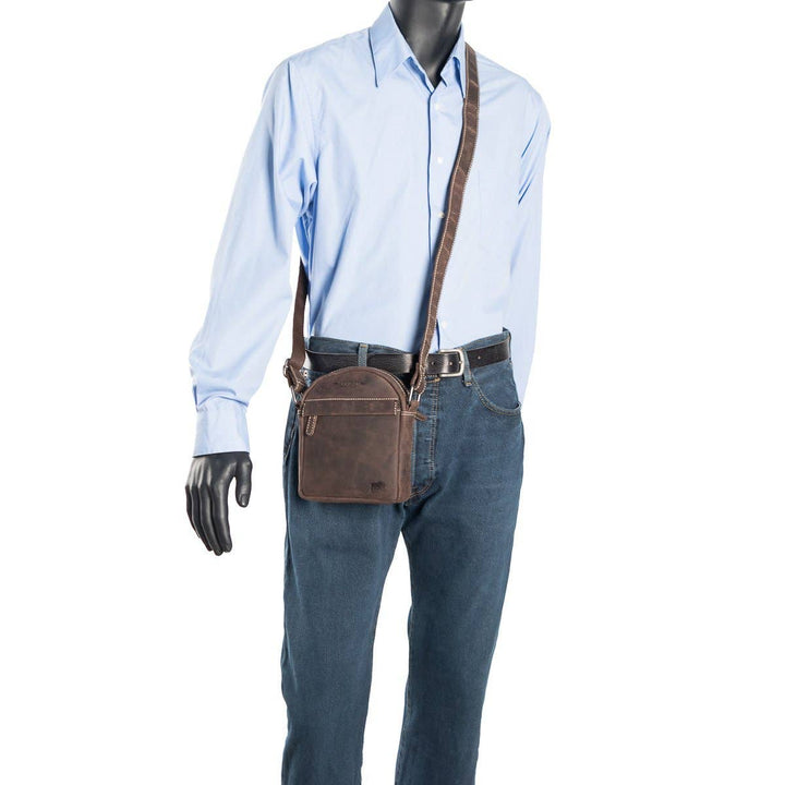 Arrigo Shoulder & Crossbody Bag - Buffalo Leather - Brown - Bag from Arrigo at The Prince Webshop
