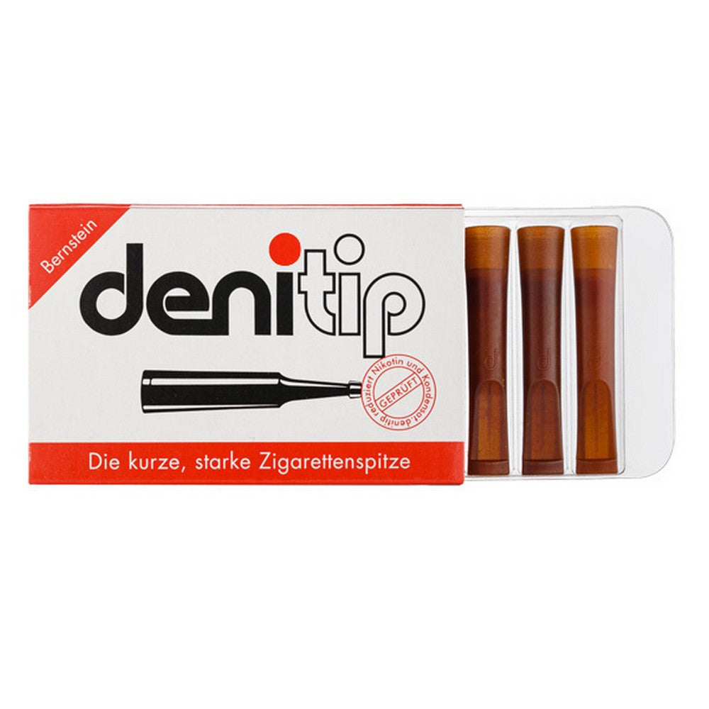 6 stk Denitip Cigaret Holder med Filter - Ravfarvet - Cigaret Holder fra Denicotea hos The Prince Webshop