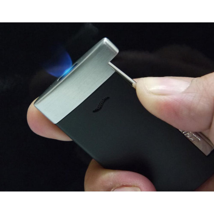 DUPONT SLIM 7 - Black Matte Chrome Jet Lighter - Lighter from Dupont at The Prince Webshop