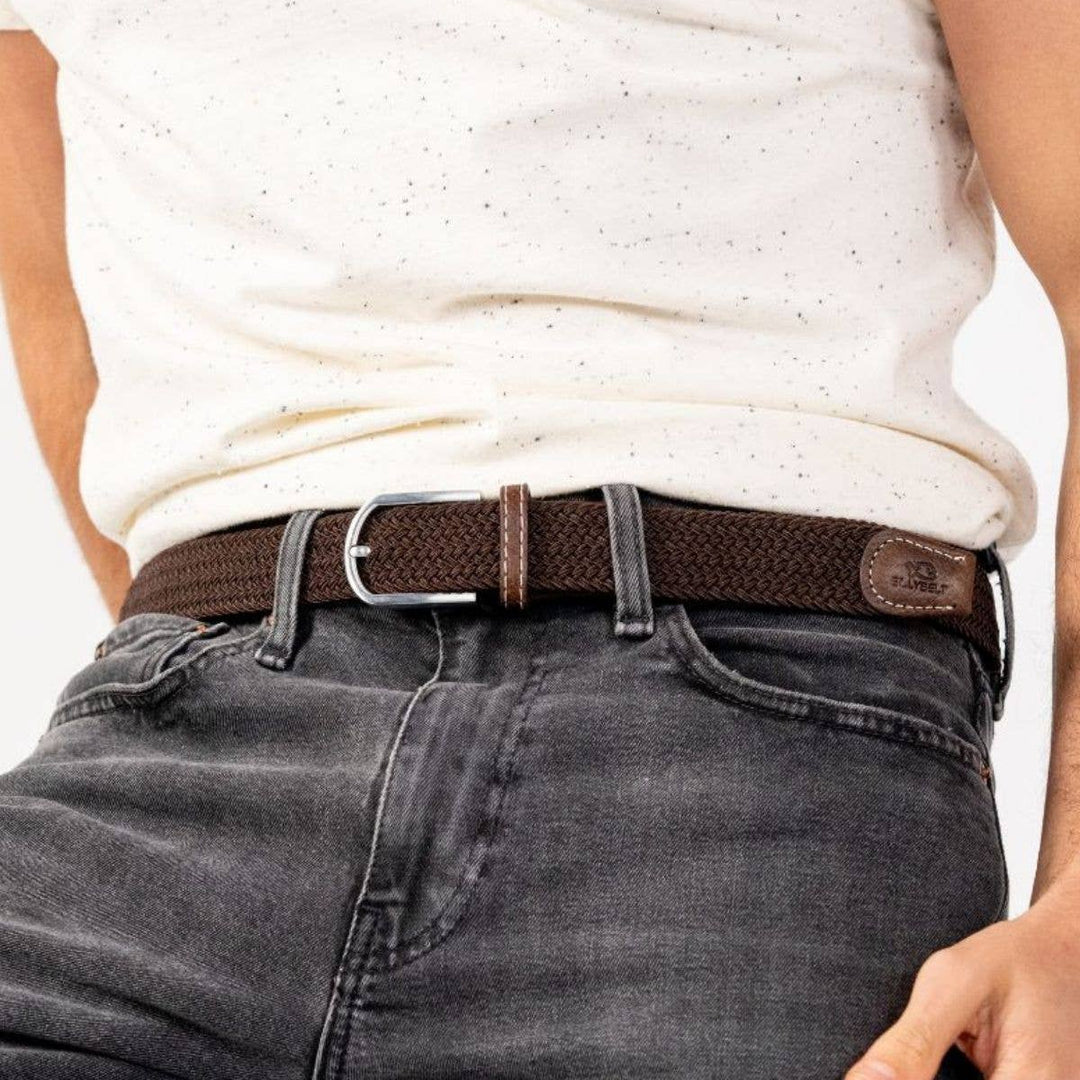 BILLYBELT Leaf-brown Woven Elastic Belt - Elastic Comfort Belt - Belt from BILLYBELT at The Prince Webshop