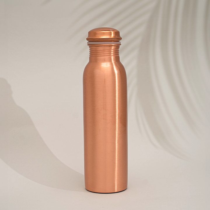 Pure Copper Water Bottle Smooth - 950 ml - Gift Idea from Ayurveda Specialist B.V. at The Prince Webshop