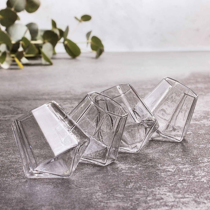 Mad Monkey Diamant Shot Glas - Sæt med 4 - Shotglas fra Mad Monkey hos The Prince Webshop