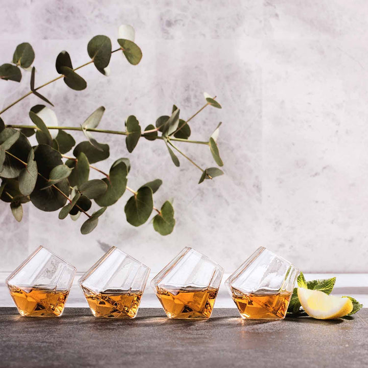 Mad Monkey Diamant Shot Glas - Sæt med 4 - Shotglas fra Mad Monkey hos The Prince Webshop