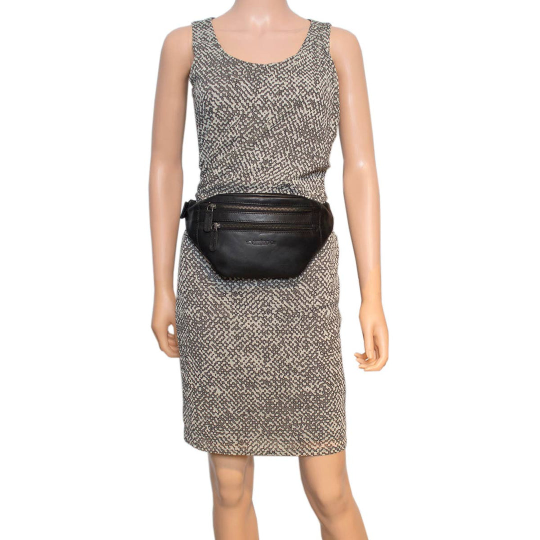 Leather Crossbody Bag - Fanny Pack - Belt Bag - Black - Bag from Arrigo at The Prince Webshop