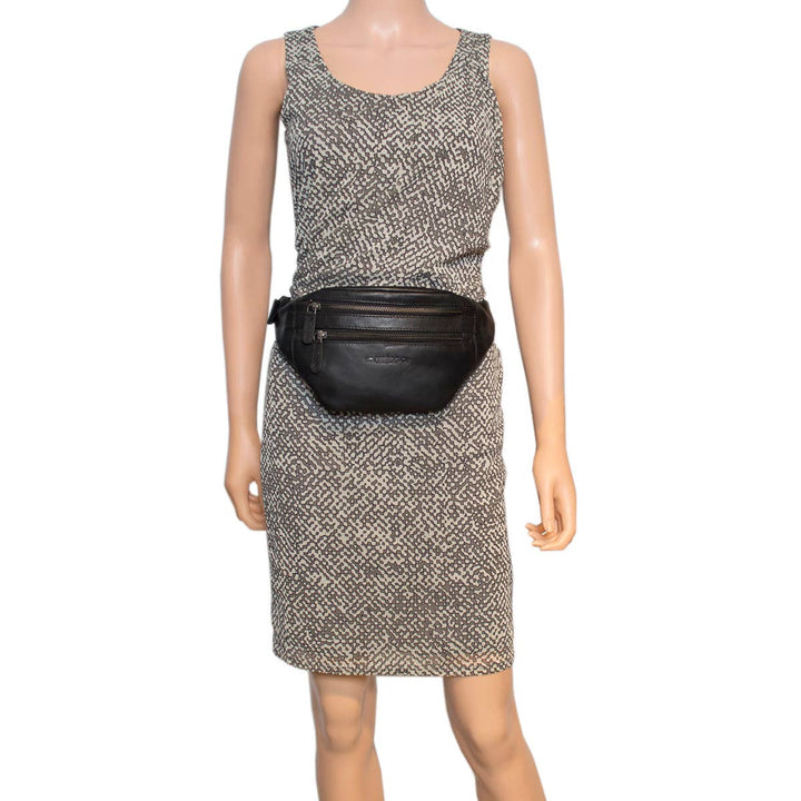 Leather Crossbody Bag - Fanny Pack - Belt Bag - Black - Bag from Arrigo at The Prince Webshop