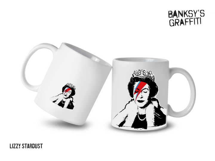 Banksy Ceramic Mug 325ml - Lizzy Stardust - Mug from URBAN.ITY at The Prince Webshop