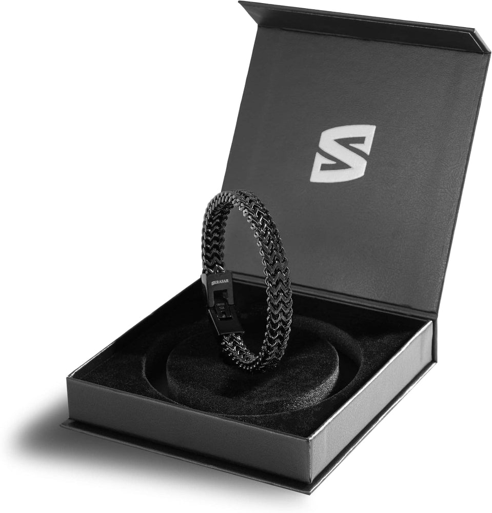 Rustfrit Stål Armbånd "Franco" - Sort - Armbånd fra SERASAR hos The Prince Webshop