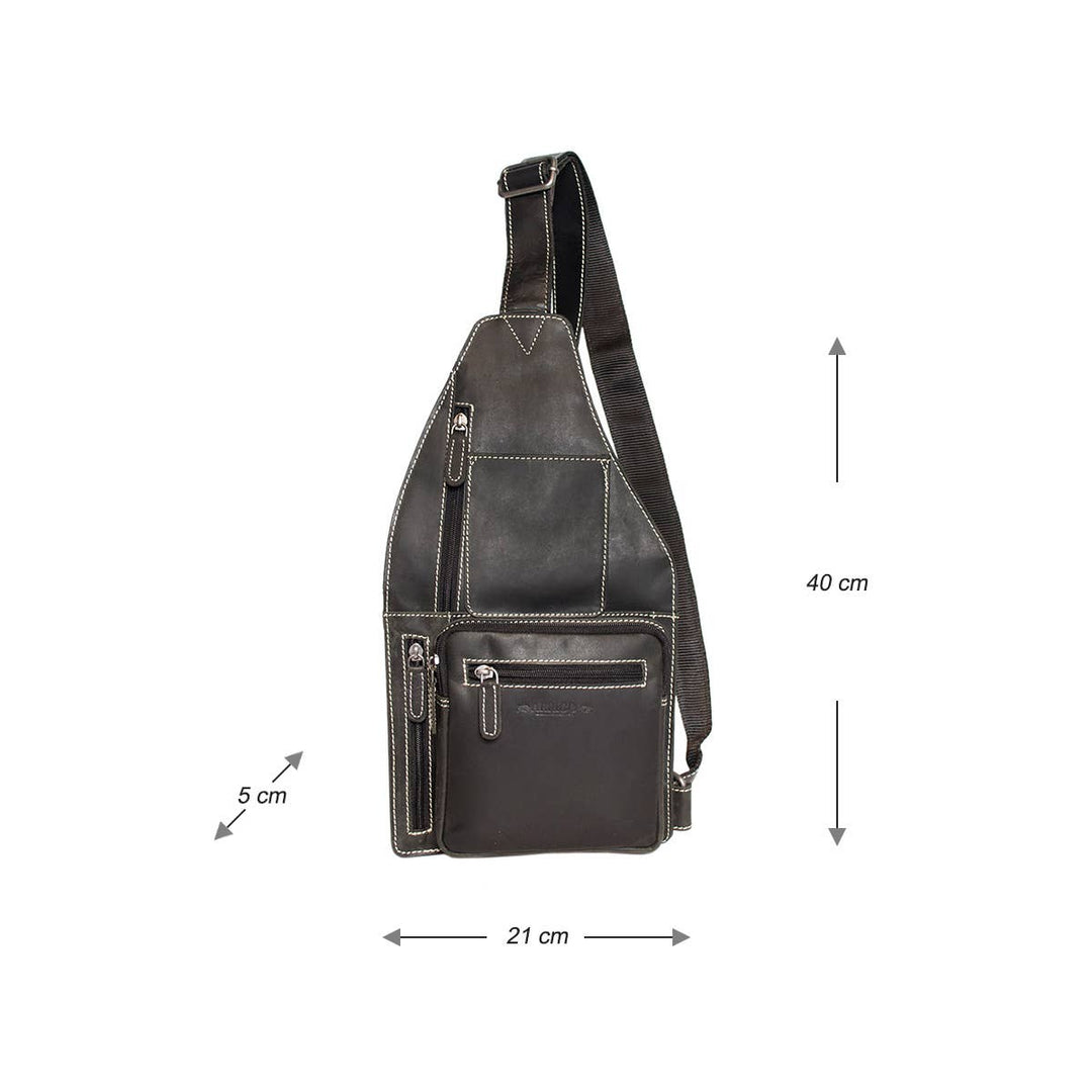Arrigo Crossbody Shoulder Bag Buffalo Leather - Cognac - Bag from Arrigo at The Prince Webshop