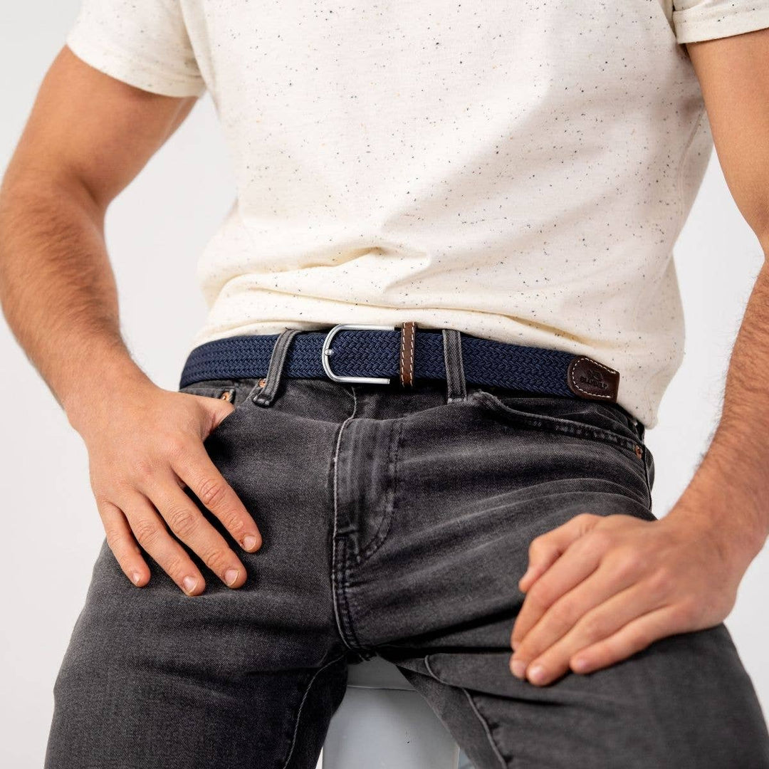 BILLYBELT Slate Blue Woven Elastic Belt - Elastic Comfort Belt - Belt from BILLYBELT at The Prince Webshop