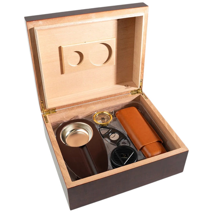 GERMANUS Cigar Humidor Sæt - Brun