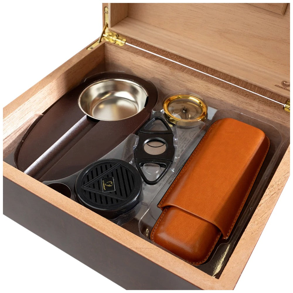 GERMANUS Cigar Humidor Sæt - Brun