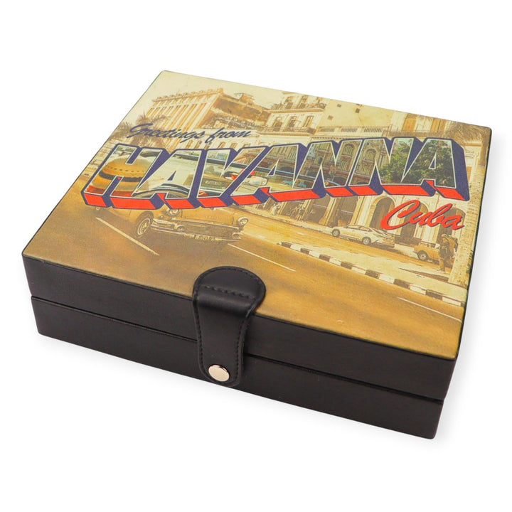 8-10 Cigar Humidor Havanna - Træ & Læder - Cigar Humidor fra The Prince's Collection hos The Prince Webshop