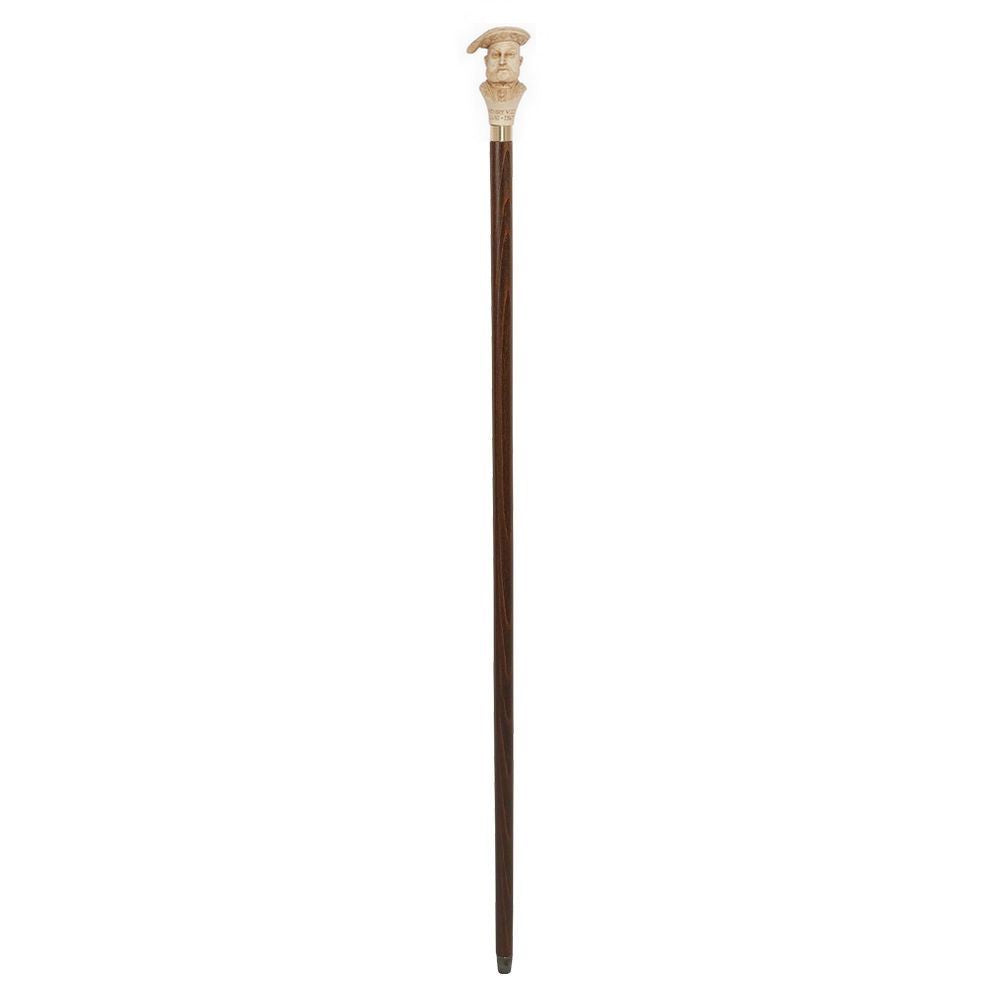 Unique Walking Stick in Brown Maple with Henry VIII Knob - Walking Stick from Charles Buyers & Co Ltd at The Prince Webshop
