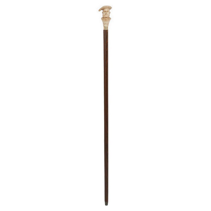 Unique Walking Stick in Brown Maple with Henry VIII Knob - Walking Stick from Charles Buyers & Co Ltd at The Prince Webshop