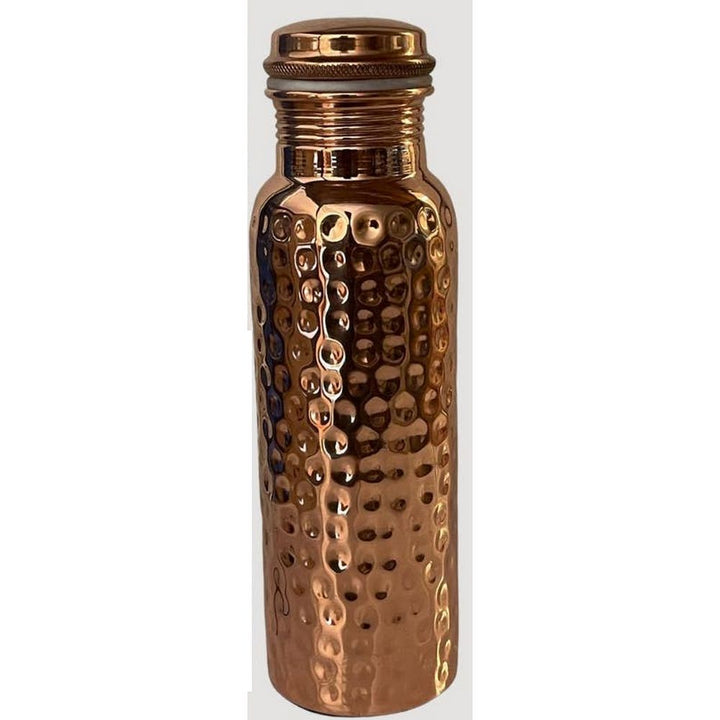 Ren kobber vandflaske hamret poleret ± 750 ml - Drikke Flaske fra Ayurveda Specialist B.V. hos The Prince Webshop