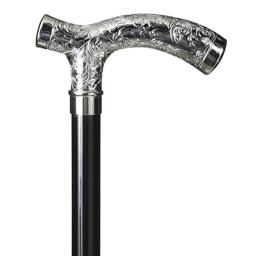 Walking stick - FLORAL CRUTCH CHROME - Walking stick from Otavio Recalcati di Renato at The Prince Webshop