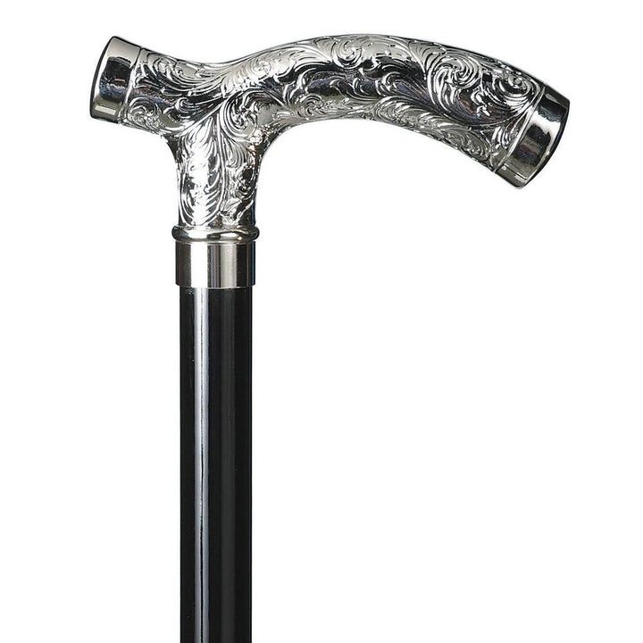 Walking stick - FLORAL CRUTCH CHROME - Walking stick from Otavio Recalcati di Renato at The Prince Webshop
