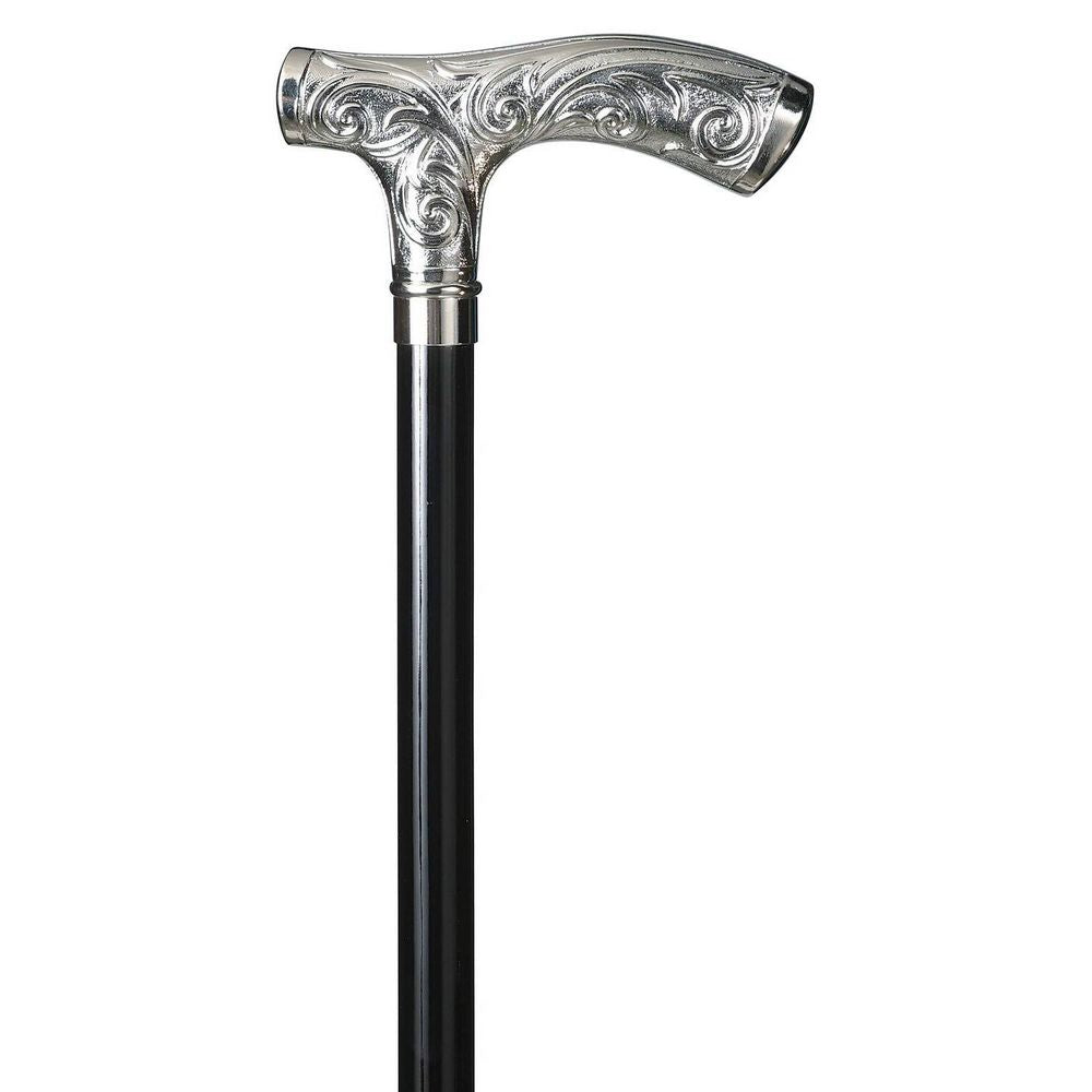 Walking stick - CHISELLED CRUTCH CHROME - Walking stick from Otavio Recalcati di Renato at The Prince Webshop