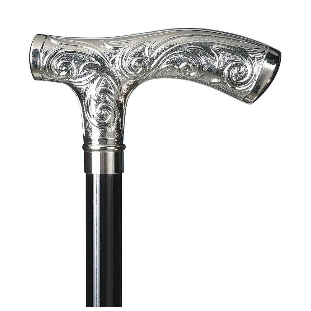 Walking stick - CHISELLED CRUTCH CHROME - Walking stick from Otavio Recalcati di Renato at The Prince Webshop
