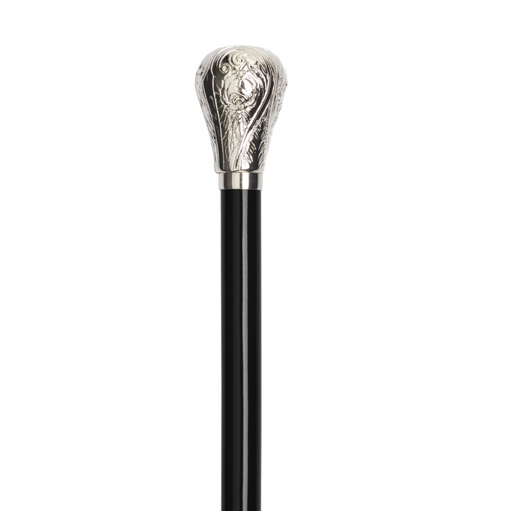 Walking stick - NICKEL KNOB ENGRAVED - Walking stick from Otavio Recalcati di Renato at The Prince Webshop