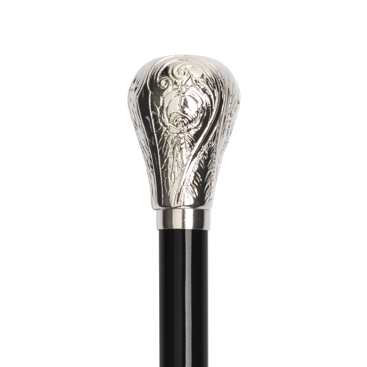 Walking stick - NICKEL KNOB ENGRAVED - Walking stick from Otavio Recalcati di Renato at The Prince Webshop