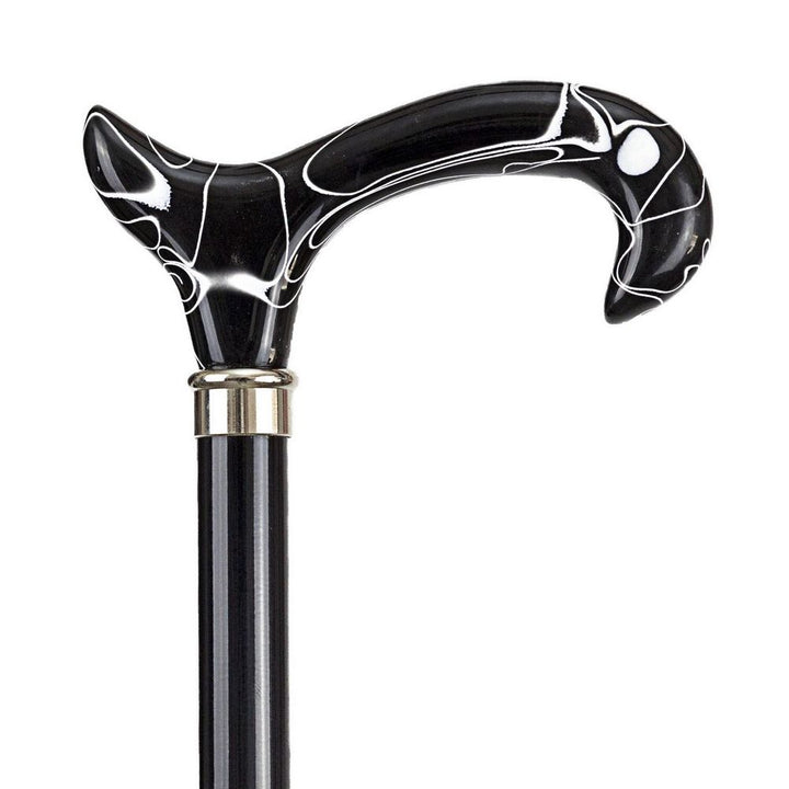 Walking stick - Black Beech with Black Acrylic Derby - Walking stick from Otavio Recalcati di Renato at The Prince Webshop