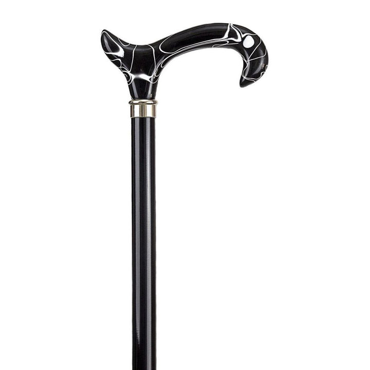 Walking stick - Black Beech with Black Acrylic Derby - Walking stick from Otavio Recalcati di Renato at The Prince Webshop