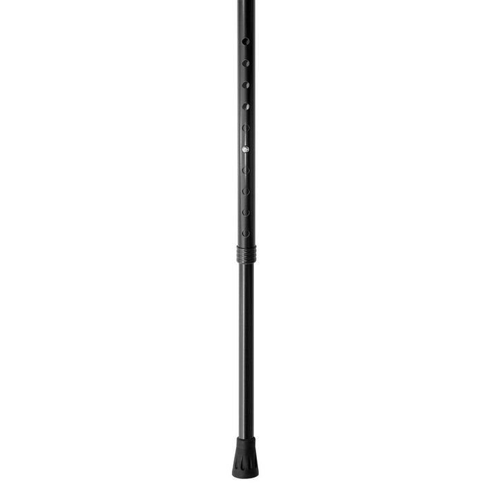 Elegant Adjustable Aluminum Cane - Large Derby Handle in Wood - Spade Cane from Ottavio Recalcati di Renato at The Prince Webshop