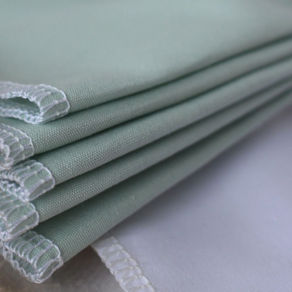 5 Pak Økologiske Lommetørklæder Hvid eller Mint - 20X20 cm - Lommetørklæde fra mango.bananen hos The Prince Webshop