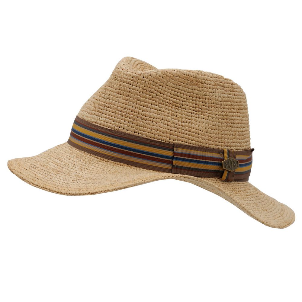 MJM Stone – Rå Raffia Traveller Straw Hat - UPF50+ - Hat fra MJM Hats hos The Prince Webshop