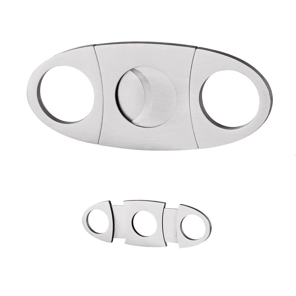 Angelo Ovale Cigar Cutter Chrome, 2 Blades, Ring 56 - Cigar Cutter from Angelo at The Prince Webshop