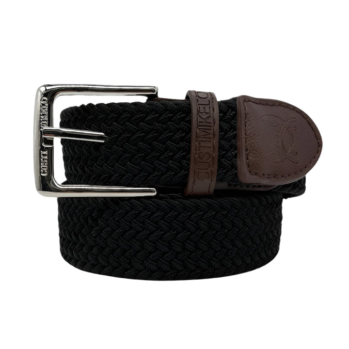 Custi Mikelo Black Braided Elastic Belt - Belt from Custi Mikelo at The Prince Webshop