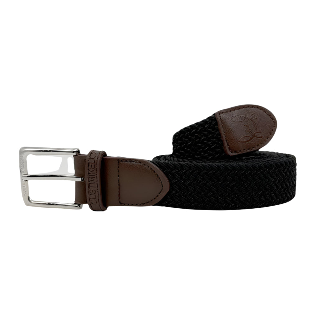 Custi Mikelo Black Braided Elastic Belt - Belt from Custi Mikelo at The Prince Webshop