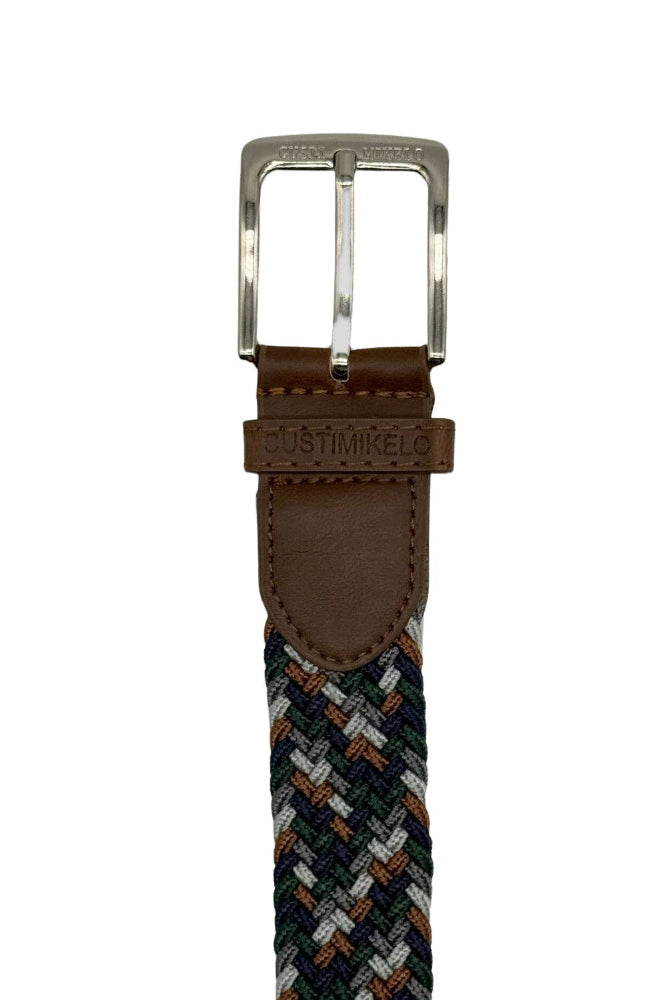 Custi Mikelo Multicolor Green Braided Elastic Belt - Belt from Custi Mikelo at The Prince Webshop