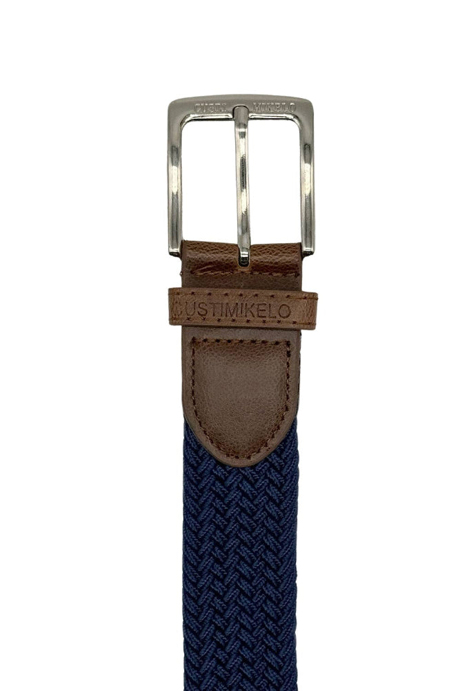 Custi Mikelo Navy Braided Elastic Belt - Belt from Custi Mikelo at The Prince Webshop