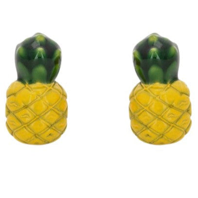 Manchetknapper – 100% Rhodium – model Gul Ananas - Manchetknapper fra Núñez de Arenas hos The Prince Webshop