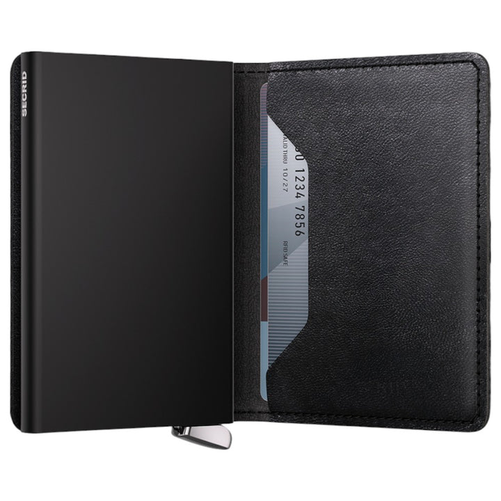 SECRID Premium Slimwallet Emboss Lines Black + - Kortholder fra SECRID hos The Prince Webshop